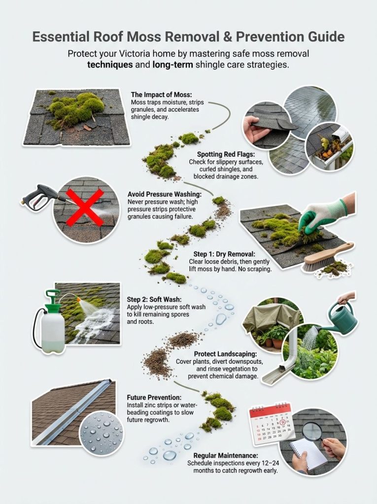 Key Components Of Roof Moss Removal: Shingle Protection And Alga Prevention Key Components Of Roof Moss Removal: Shingle Protection And Alga Prevention